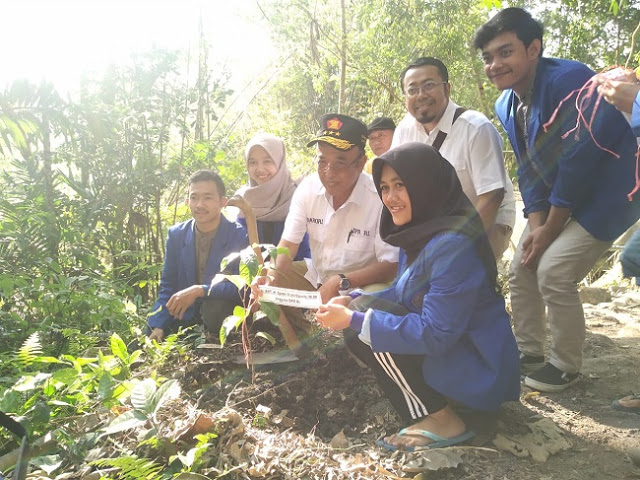 Peduli Lingkungan, Mahasiswa KKN UMP Tanam Pohon Bersama Anggota DPR RI di Sawangan